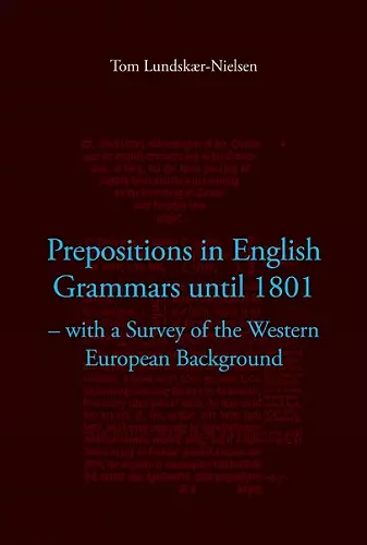 Prepositions in English Grammars Until 1801 cover