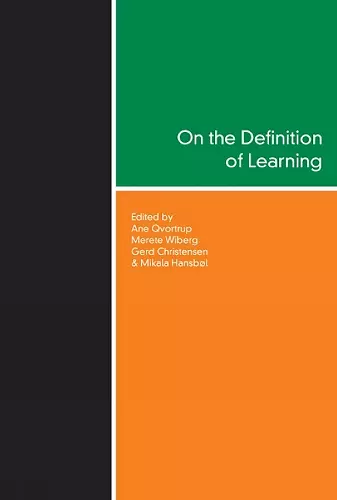 On the Definition of Learning cover