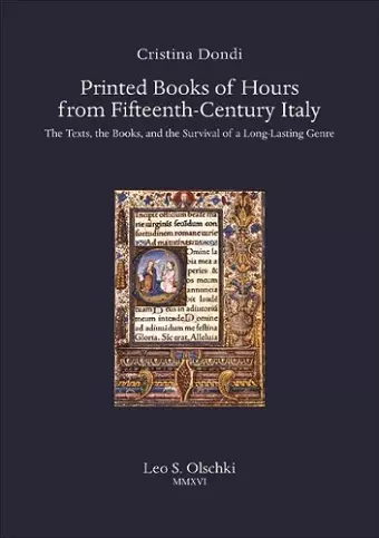 Printed Books of Hours from Fifteenth-Century Italy cover