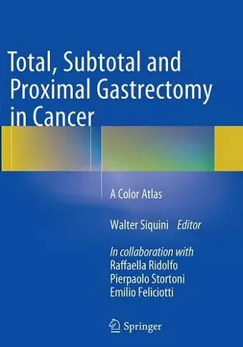 Total, Subtotal and Proximal Gastrectomy in Cancer cover