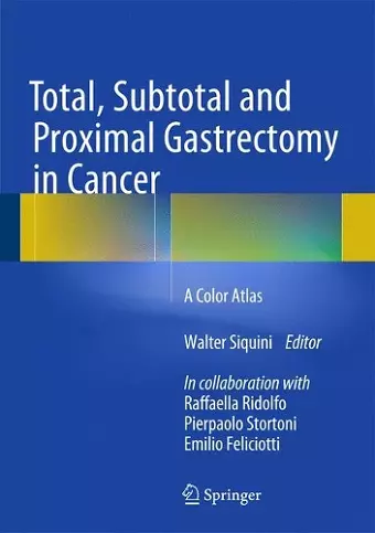 Total, Subtotal and Proximal Gastrectomy in Cancer cover