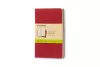 Moleskine Plain Cahier - Red Cover (3 Set) cover