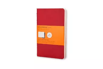 Moleskine Ruled Cahier L - Red Cover (3 Set) cover