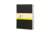 Moleskine Plain Cahier Xl - Black Cover (3 Set) cover