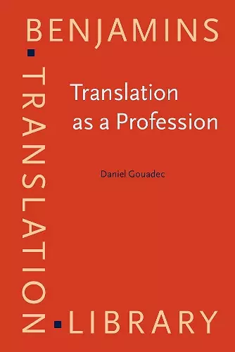 Translation as a Profession cover