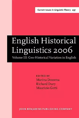 English Historical Linguistics 2006 cover