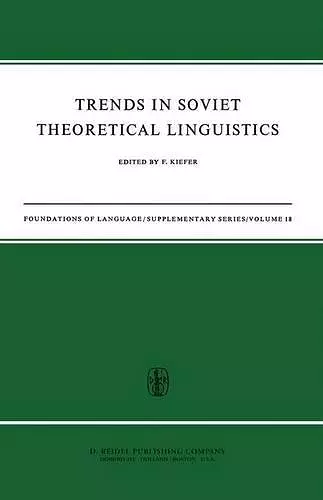 Trends in Soviet Theoretical Linguistics cover