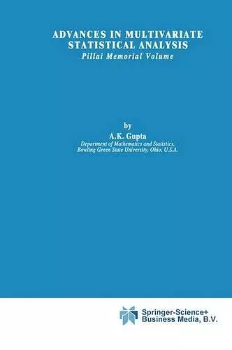 Advances in Multivariate Statistical Analysis cover