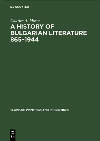 A History of Bulgarian Literature 865–1944 cover