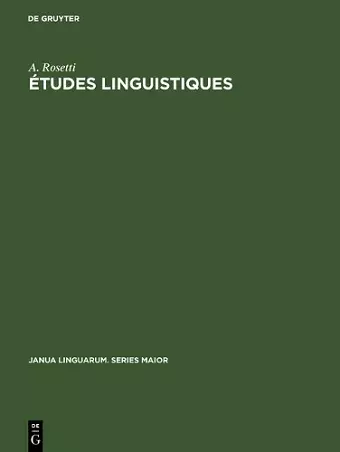 Études linguistiques cover