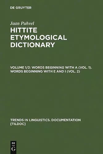 Words beginning with A (Vol. 1). Words beginning with E and I (Vol. 2) cover