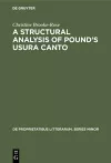 A Structural Analysis of Pound’s Usura Canto cover