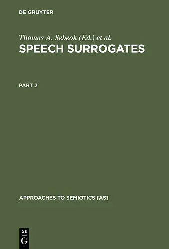 Speech Surrogates. Part 2 cover