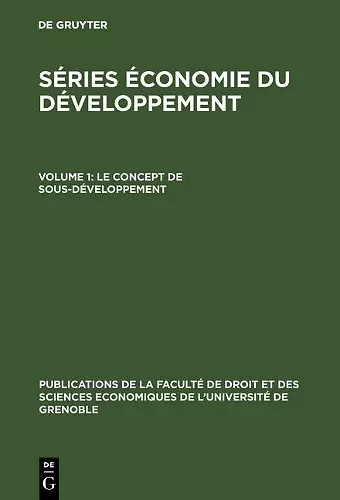 Le concept de sous-développement cover