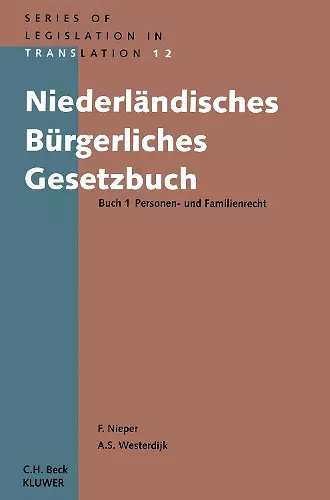 Niederländisches Bürgerliches Gesetzbuch Buch 1 Personen- und Familienrecht cover