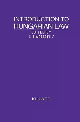 Introduction to Hungarian Law cover