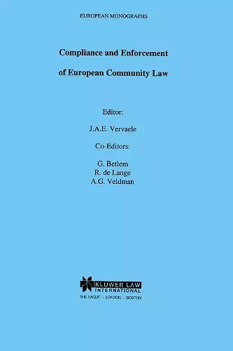 Compliance and Enforcement of European Community Law cover