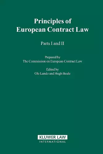 The Principles of European Contract Law cover