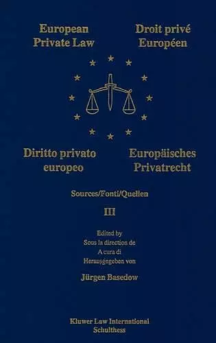 European Private Law, Sources, III cover