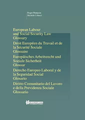 European Labour Law and Social Security Law: Glossary cover