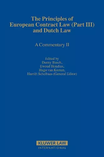 The Principles of European Contract Law (Part III) and Dutch Law cover