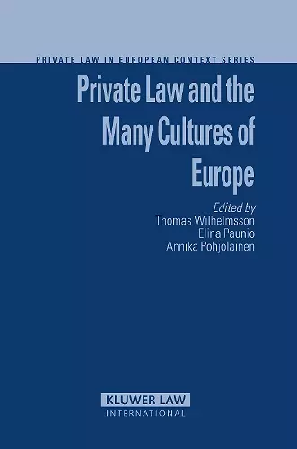 Private Law and the Many Cultures of Europe cover