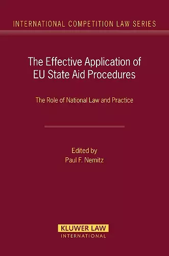 The Effective Application of EU State Aid Procedures cover