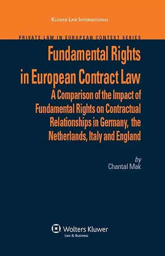 Fundamental Rights in European Contract Law cover