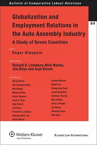 Globalization and Employment Relations in the Auto Assembly Industry cover