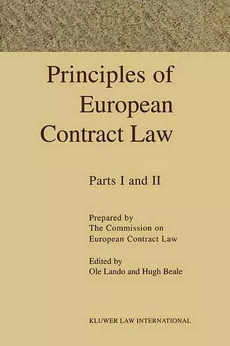 Principles Of European Contract cover