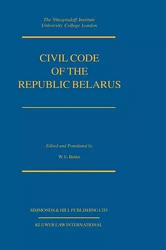 Civil Code Of The Republic Belarus cover