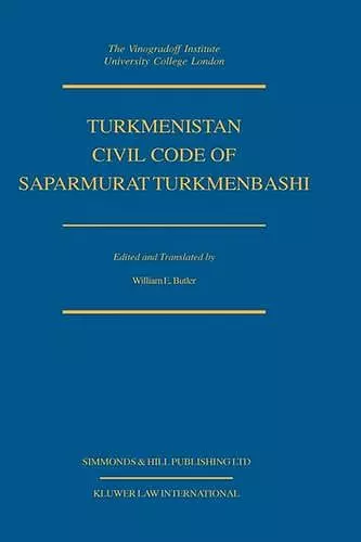 Turkmenistan Civil Code of Saparmurat Turkmenbashi cover