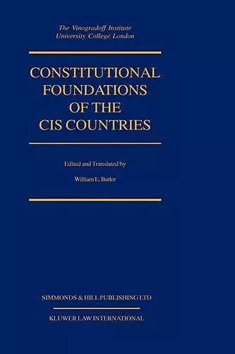 Constitutional Foundations Of Cis Countries cover