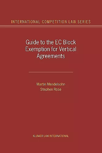 Guide to the EC Block Exemption for Vertical Agreements cover