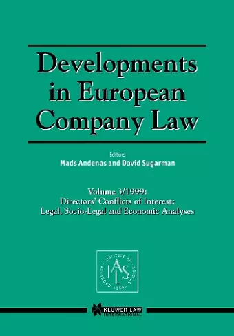 Developments in European Company Law cover