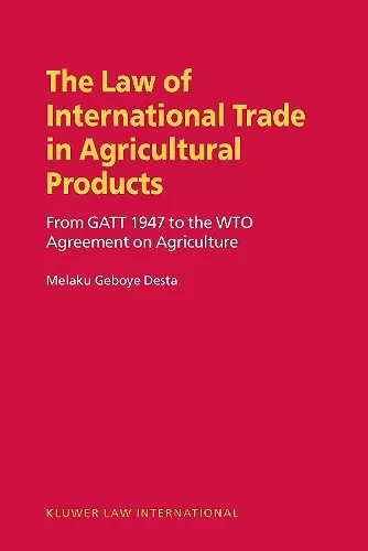 The Law on International Trade in Agricultural Products cover