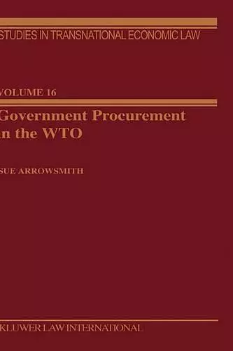 Government Procurement in the WTO cover