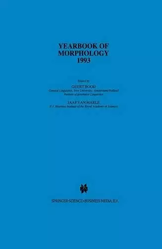 Yearbook of Morphology 1993 cover