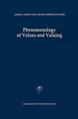 Phenomenology of Values and Valuing cover