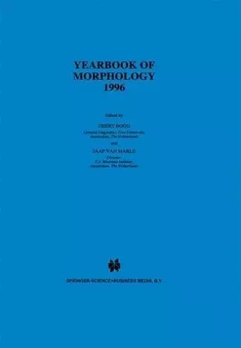 Yearbook of Morphology 1996 cover