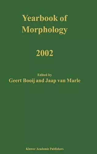 Yearbook of Morphology 2002 cover