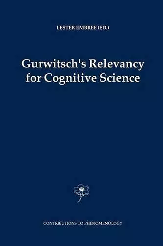 Gurwitsch's Relevancy for Cognitive Science cover