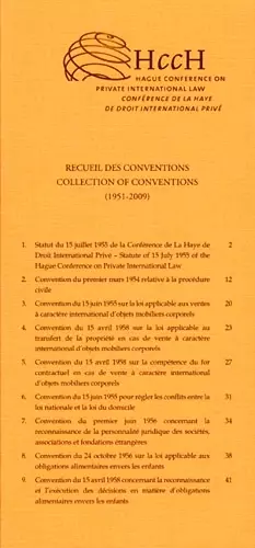 Recueil des Conventions / Collection of Conventions (1951-2009) cover