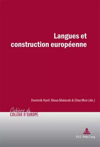 Langues et construction européenne cover