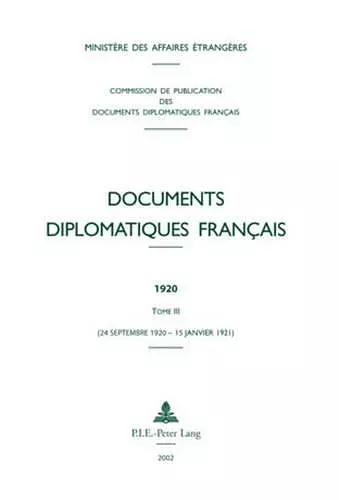 Documents Diplomatiques Français cover