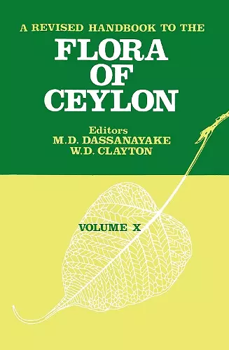 A Revised Handbook to the Flora of Ceylon - Volume 10 cover