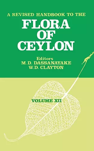 A Revised Handbook to the Flora of Ceylon - Volume 12 cover