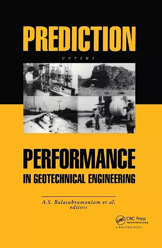 Prediction Versus Performance in Geotechnical Engineering cover