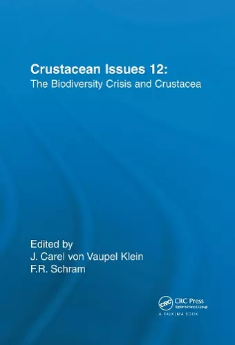 The Biodiversity Crisis and Crustacea - Proceedings of the Fourth International Crustacean Congress cover