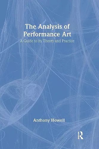 The Analysis of Performance Art cover